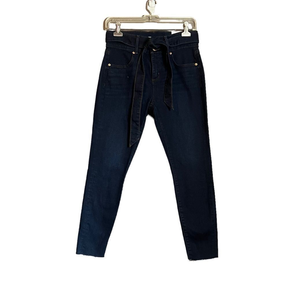 NWT! Loft dark wash belted‎ jeans. Size 2P